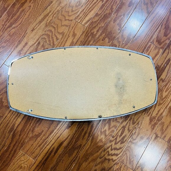 SPACE AGE CHROME MIRROR VINTAGE MID CENTURY HOLLYWOOD REGENCY OP ART EAMES ERA - Picture 2 of 7